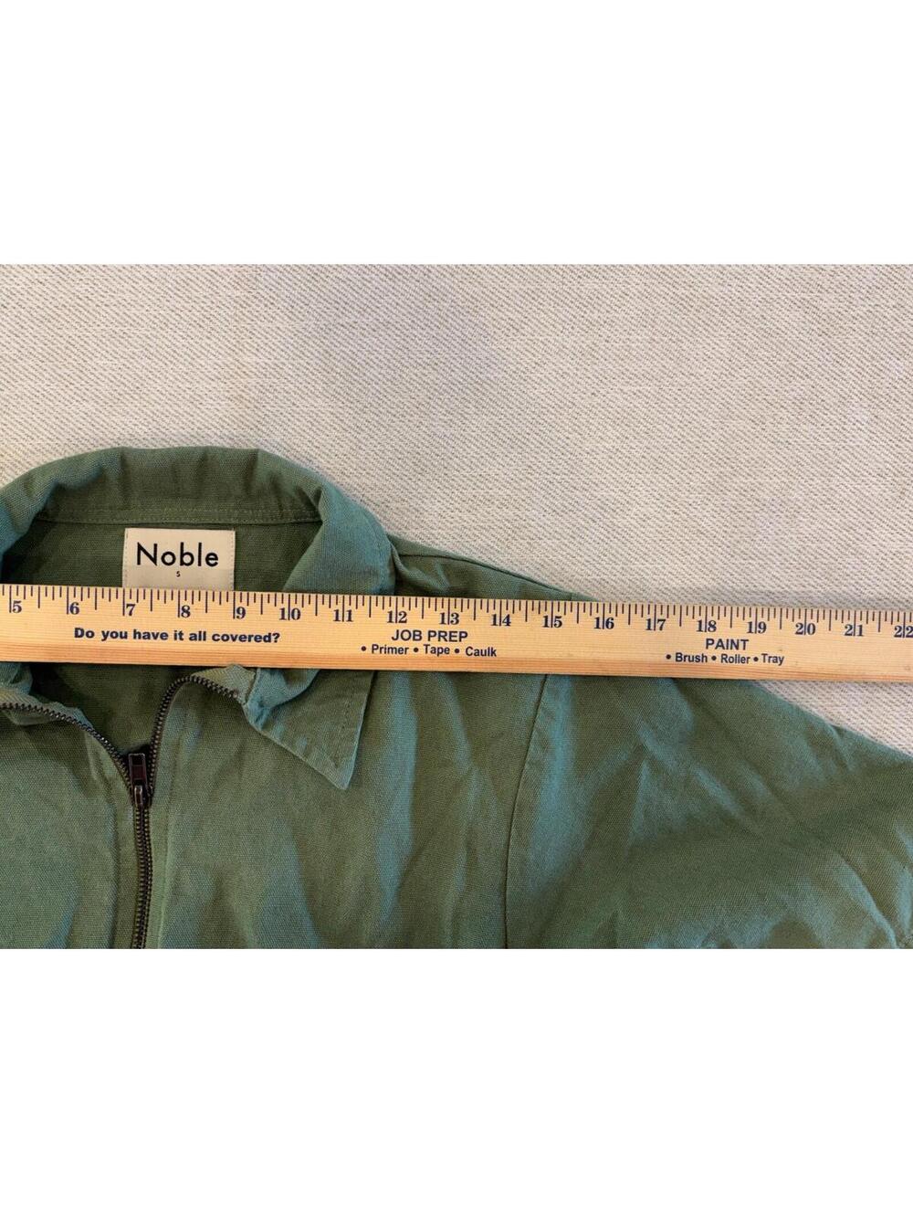 Noble Women’s Organic Cotton Canvas Utility Dress Sea  Glass Green Zip Front S - Picture 6 of 11